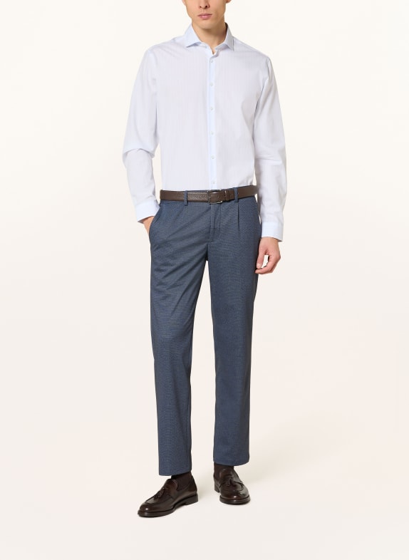 PAUL Overhemd Shaped Fit LICHTBLAUW / WIT