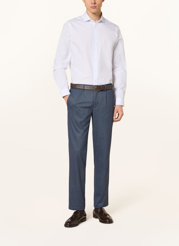 PAUL Overhemd Shaped Fit WIT / LICHTBLAUW