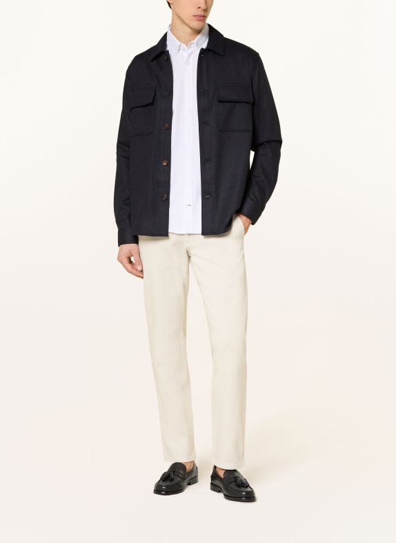 STROKESMAN'S Pantaloni chino din piqué, croi slim GRI DESCHIS