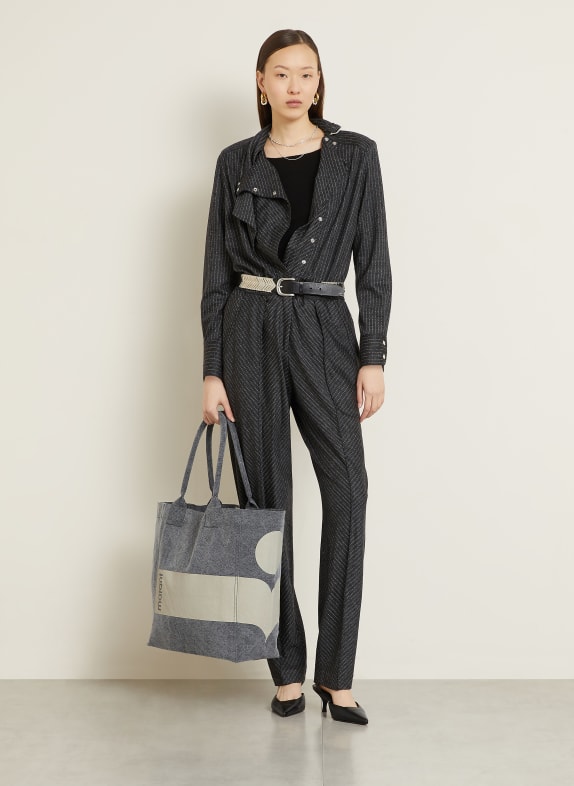 ISABEL MARANT Shopper YENKY DONKERGRIJS / ECRU
