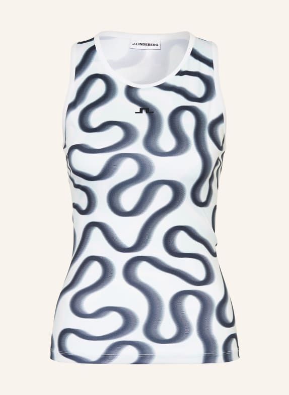 J.LINDEBERG Funktionstop MINT / DUNKELBLAU / WEISS