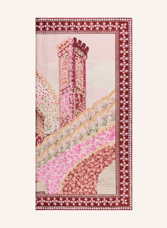 FERRAGAMO Seidentuch ROSA / HELLROSA / DUNKELROT