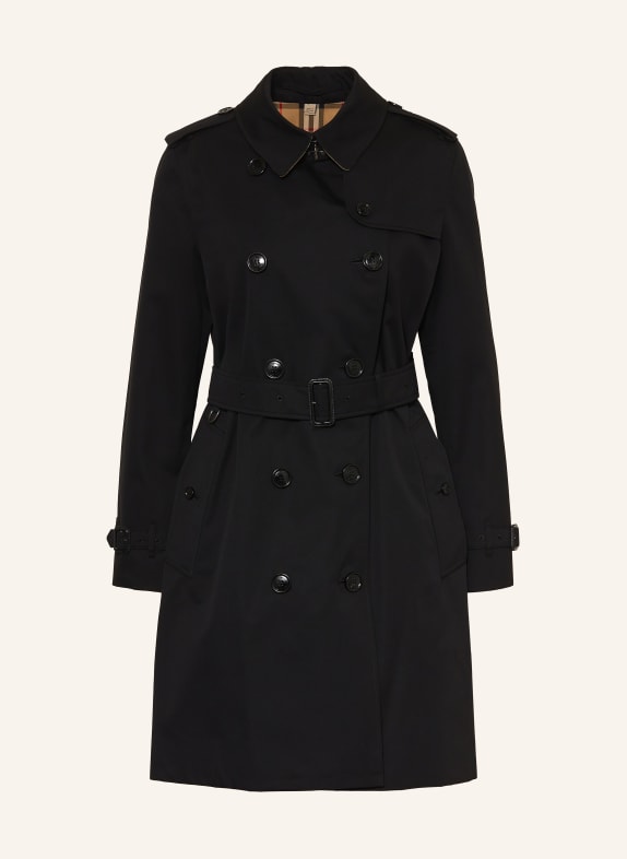 BURBERRY Trenchcoat KENSINGTON SCHWARZ / BEIGE