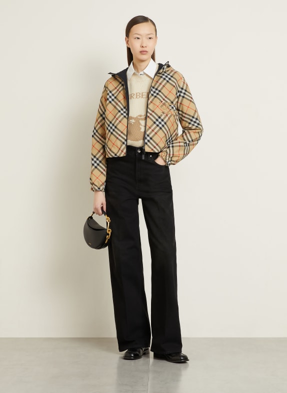 BURBERRY Jacke zum Wenden CAMEL / ROT / SCHWARZ