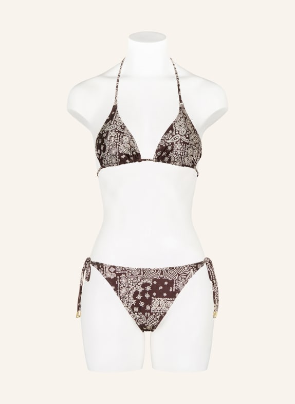 MRS 
HUGS Triangel-Bikini-Top DUNKELBRAUN / CREME