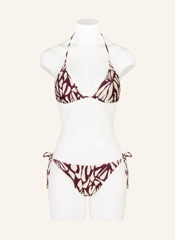 MRS & HUGS Triangel bikinibroekje DONKERPAARS / WIT