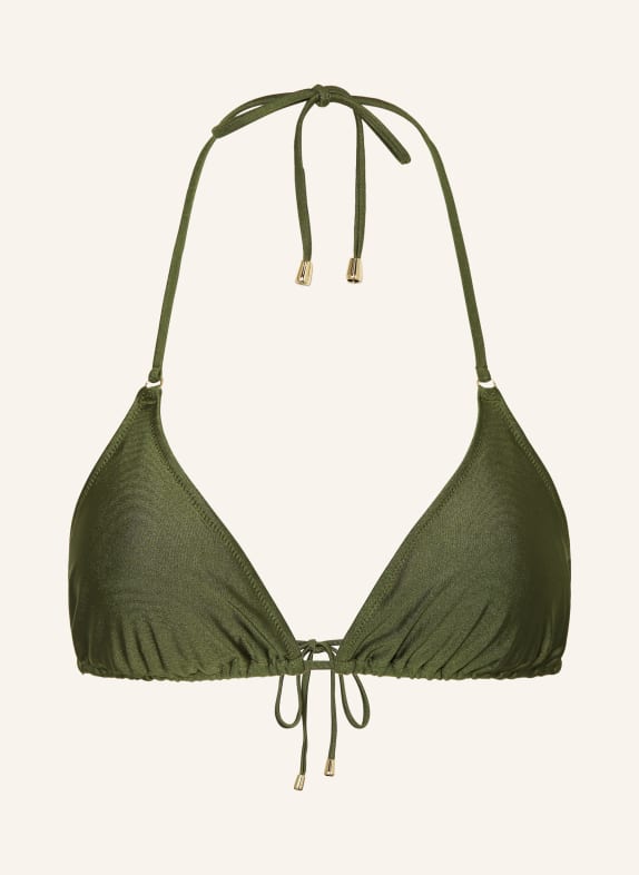 MRS & HUGS Trójkątny stanik bikini OLIWKOWY