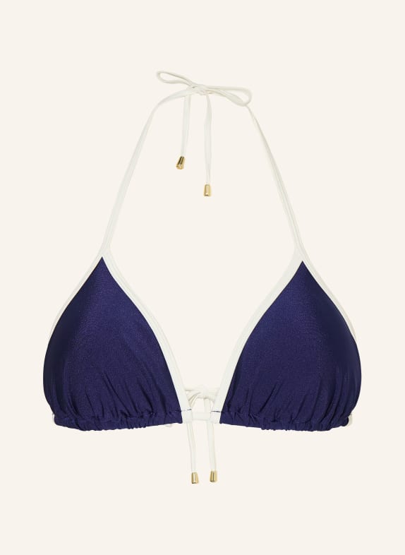 MRS & HUGS Trójkątny stanik bikini GRANATOWY / BIAŁY