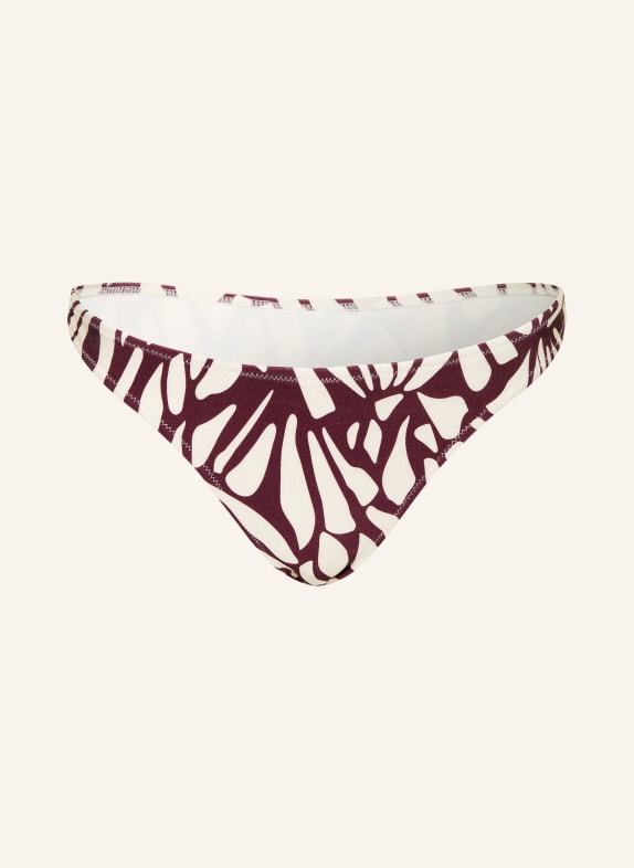 MRS & HUGS High-Waist-Bikini-Hose DUNKELLILA / WEISS