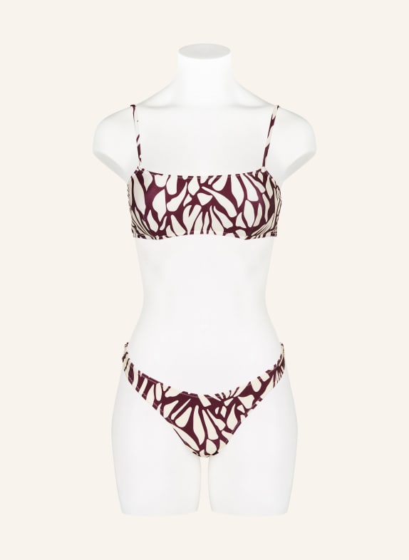 MRS & HUGS Bikinibroekje met hoge taille DONKERPAARS / WIT