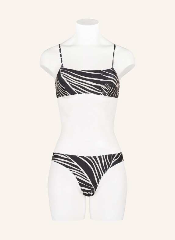 MRS & HUGS Bikinibroekje met hoge taille ZWART / CRÈME