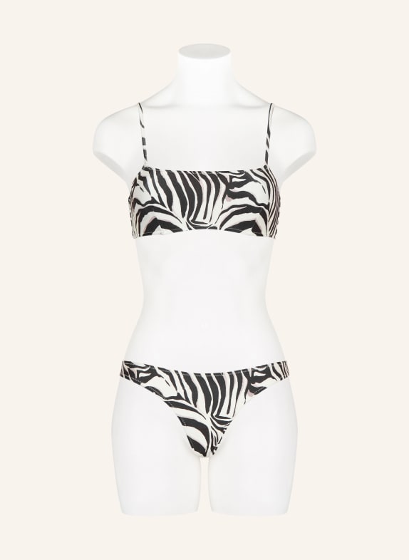 MRS & HUGS Bikinibroekje met hoge taille ZWART / TAUPE / WIT
