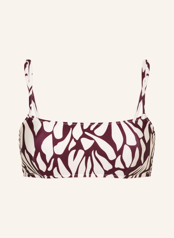 MRS & HUGS Gorsetowy top bikini FIOLETOWY / BIAŁY