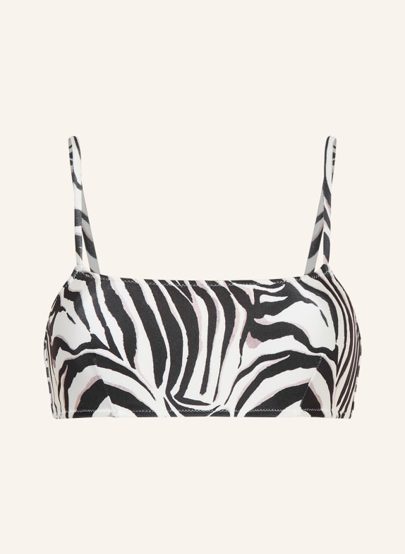 MRS & HUGS Bustier-Bikini-Top SCHWARZ / TAUPE / WEISS