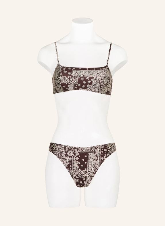 MRS & HUGS Bustier-bikinitop MARRON FONCÉ / CRÈME