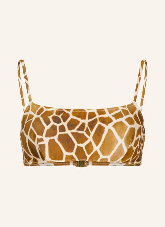 MRS & HUGS Gorsetowy top bikini JASNOBRĄZOWY / KREMOWY