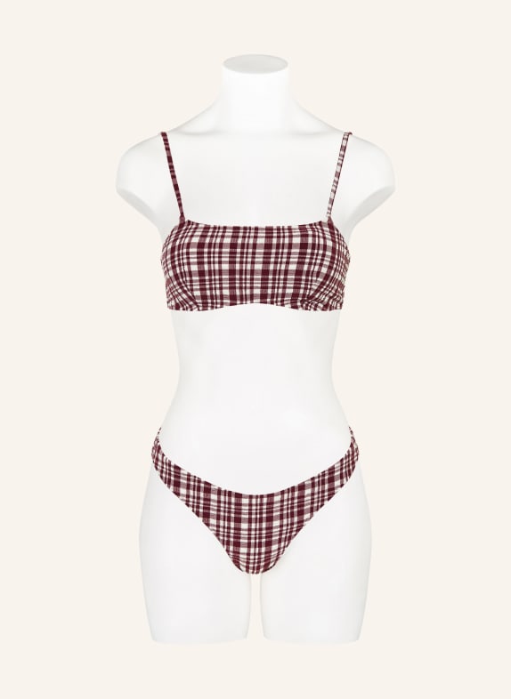 MRS & HUGS Braziliaanse bikinibroekje DONKERPAARS / WIT