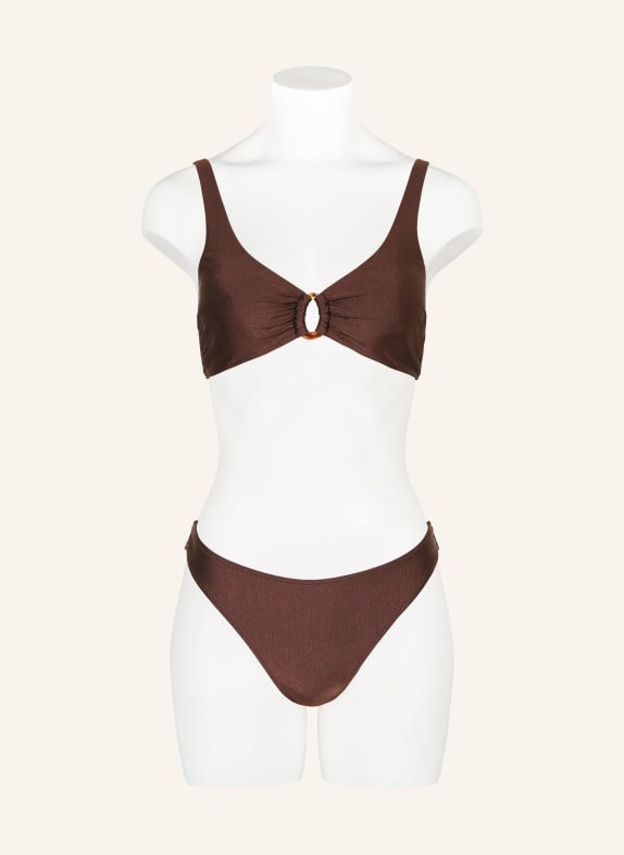 MRS 
HUGS Bralette-Bikini-Top DUNKELBRAUN