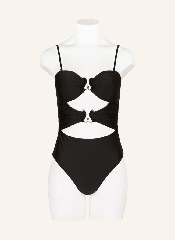 MRS & HUGS Bandeau-badpak met uitsnijdingen ZWART