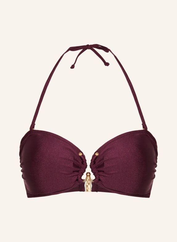 MRS & HUGS Bandeau-Bikini-Top DUNKELROT
