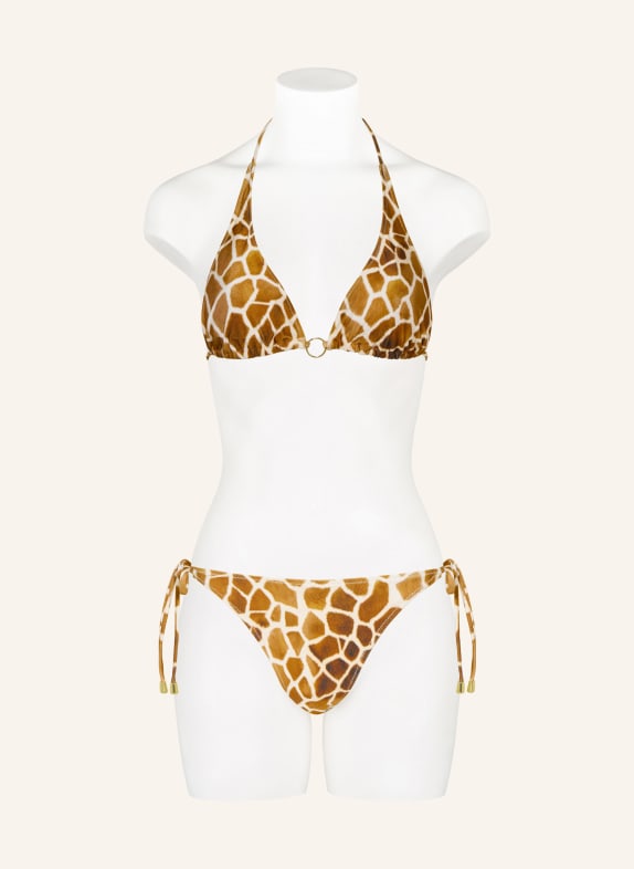 MRS 
HUGS Neckholder-Bikini-Top HELLBRAUN / CREME