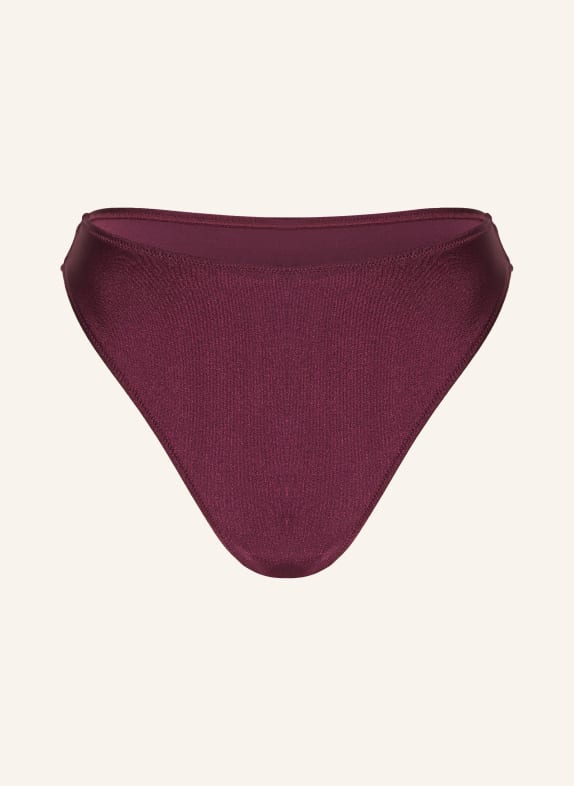 MRS & HUGS Majtki bikini z wysokim stanem CIEMNOCZERWONY