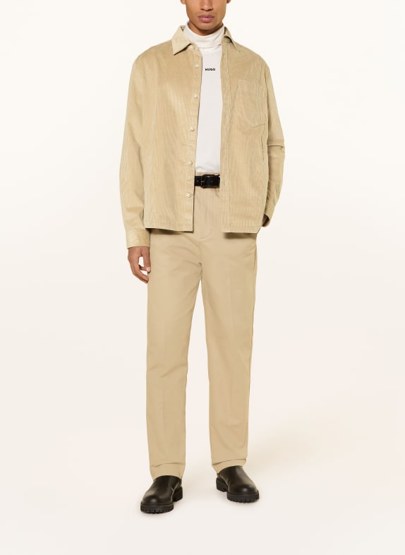 HUGO Cord-overjakke ECORD BEIGE
