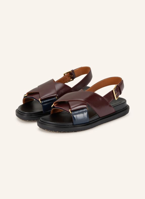 MARNI Sandalen DUNKELROT / BLAU