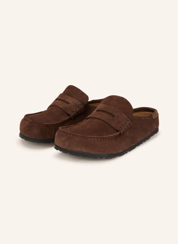BIRKENSTOCK Pantoletten NAPLES WRAPPED DUNKELBRAUN