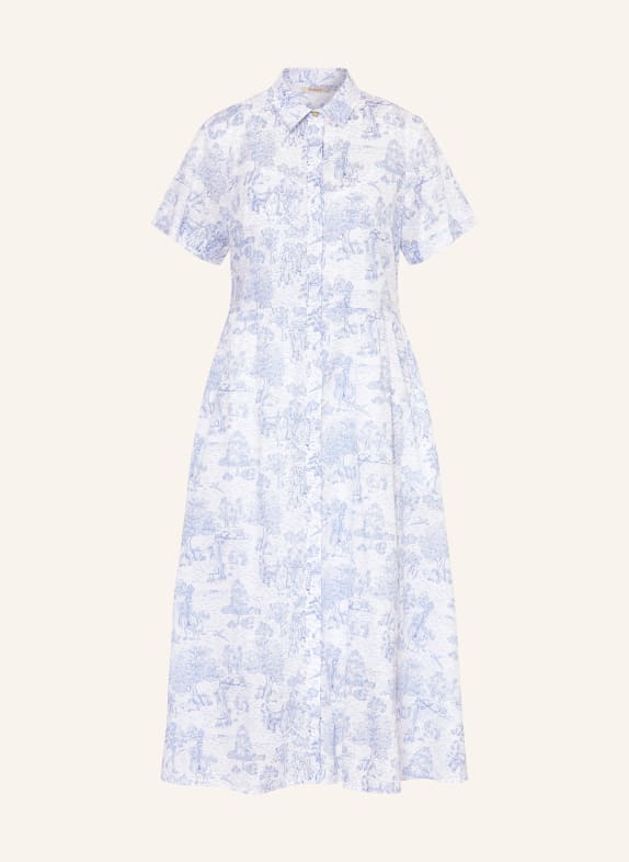 Barbour Košilové šaty WISTERIA MODRÁ / BÍLÁ