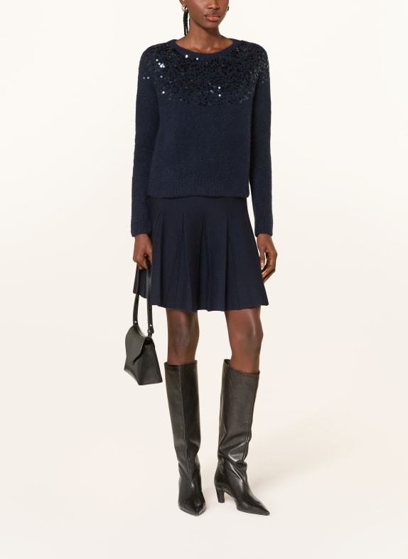 HEMISPHERE knit skirt DARK BLUE