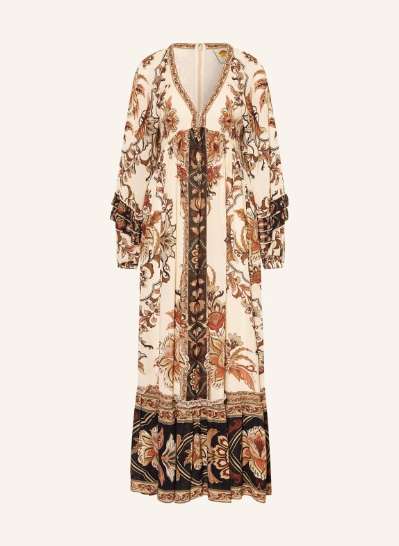 FARM RIO Kleid MAJESTIC GARDEN HELLBRAUN / BRAUN / SCHWARZ