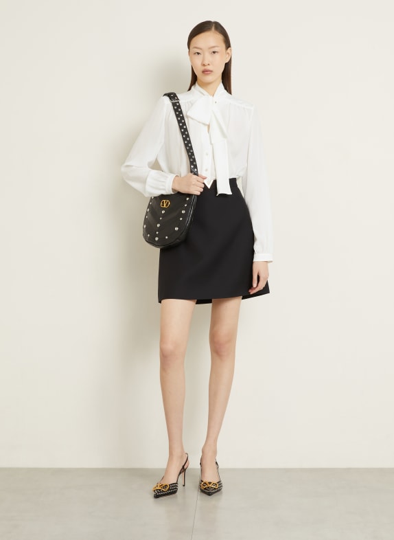 VALENTINO Zijden blouse met strik CRÈME
