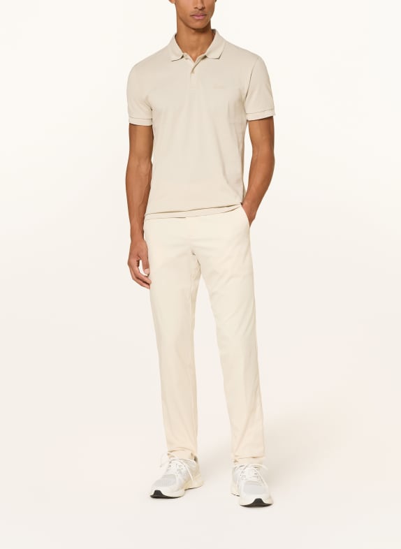BOSS Tricou polo din piqué PIO ECRU