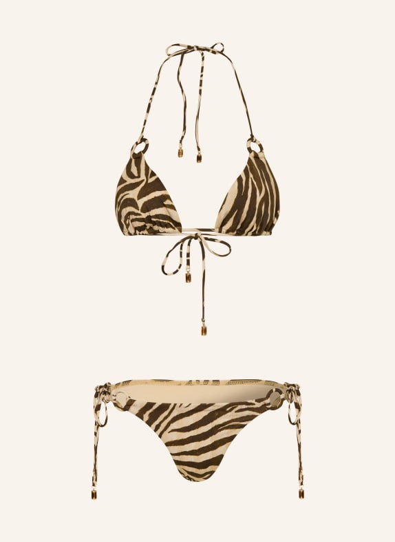 ZIMMERMANN Triangel-Bikini WANDERLUST DUNKELBRAUN / HELLBRAUN