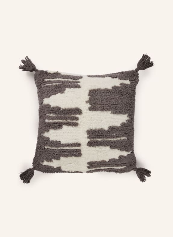 LORENA CANALS Dekokissen ZAGROS CREME / DUNKELGRAU