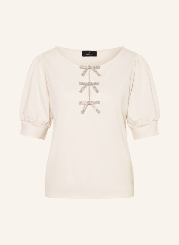 monari Blusenshirt aus Jersey mit Schmucksteinen ECRU