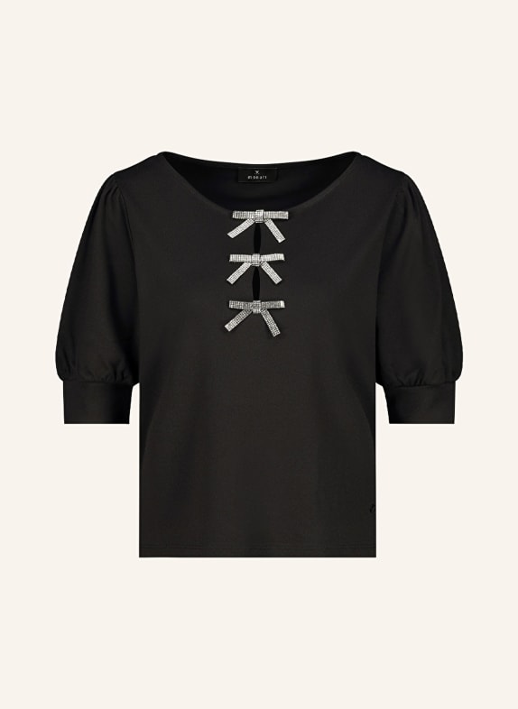 monari Blusenshirt aus Jersey mit Schmucksteinen SCHWARZ
