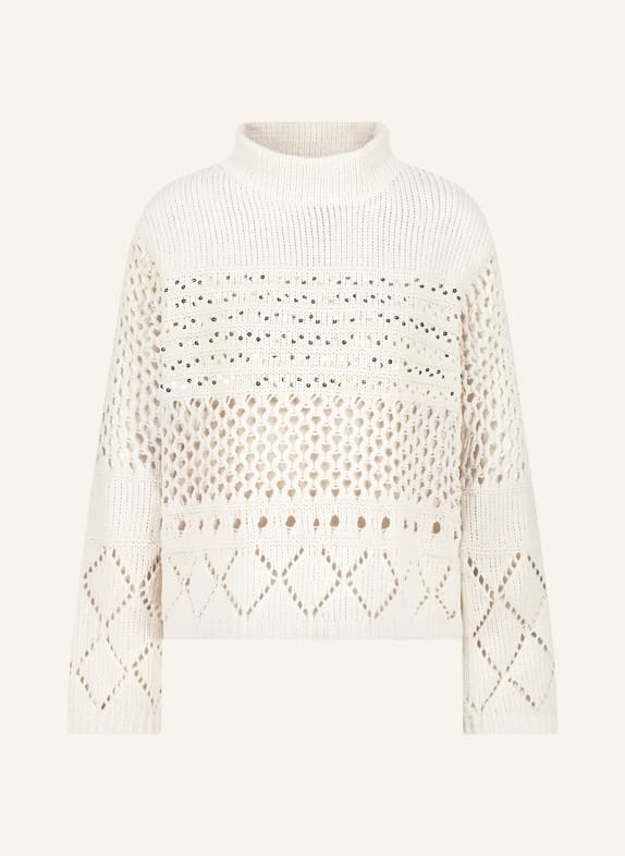 monari Pullover mit Pailletten CREME