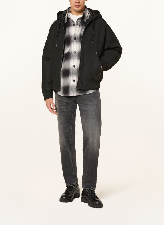 HUGO Lederjacke LOODIE SCHWARZ