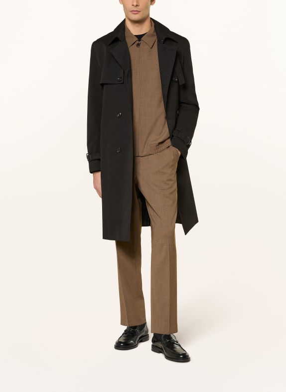 HUGO MALUSK trench coat BLACK