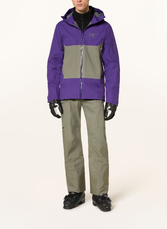 ARC'TERYX Jachetă de schi Hardshell SABRE MOV / GRI ÎNCHIS