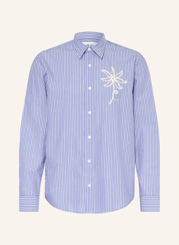 NN.07 Hemd QUINSY Regular Fit BLAU / WEISS