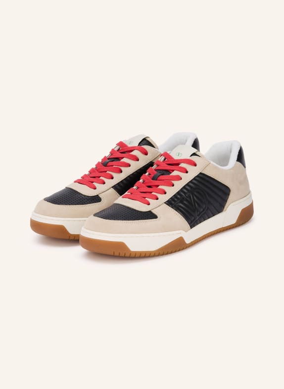 VALENTINO GARAVANI Sneaker VG NEW SNEAKER 1 BEIGE / ROT / SCHWARZ