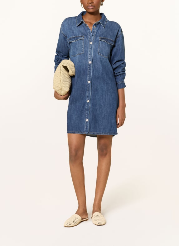 comma džínové šaty MODRÁ