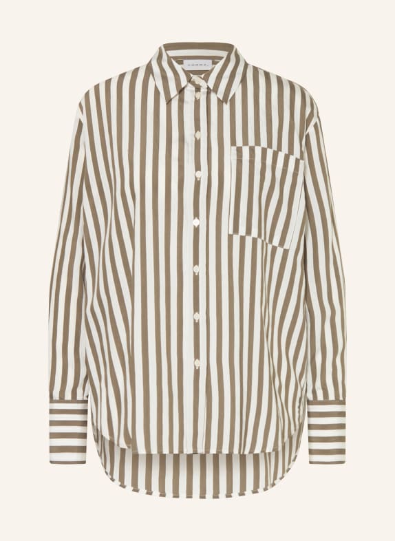 comma košile KHAKI / BÍLÁ