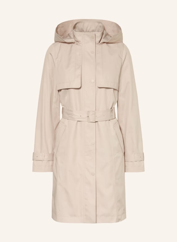 comma Trench coat with detachable hood BEIGE