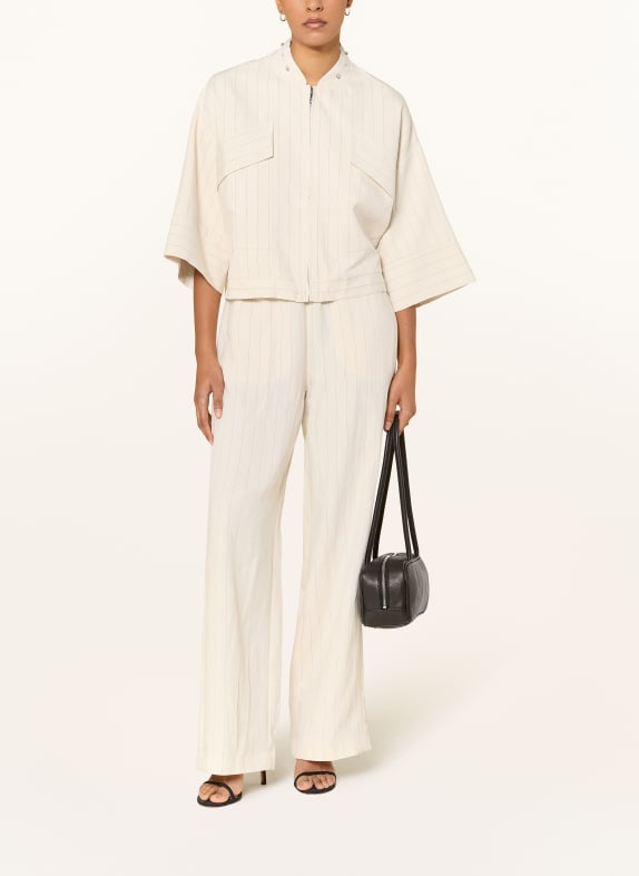 LIU JO Bunda s ozdobnými kameny REŽNÁ / TMAVĚ MODRÁ