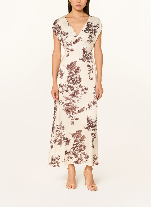 LIU JO šaty REŽNÁ / TMAVĚ HNĚDÁ