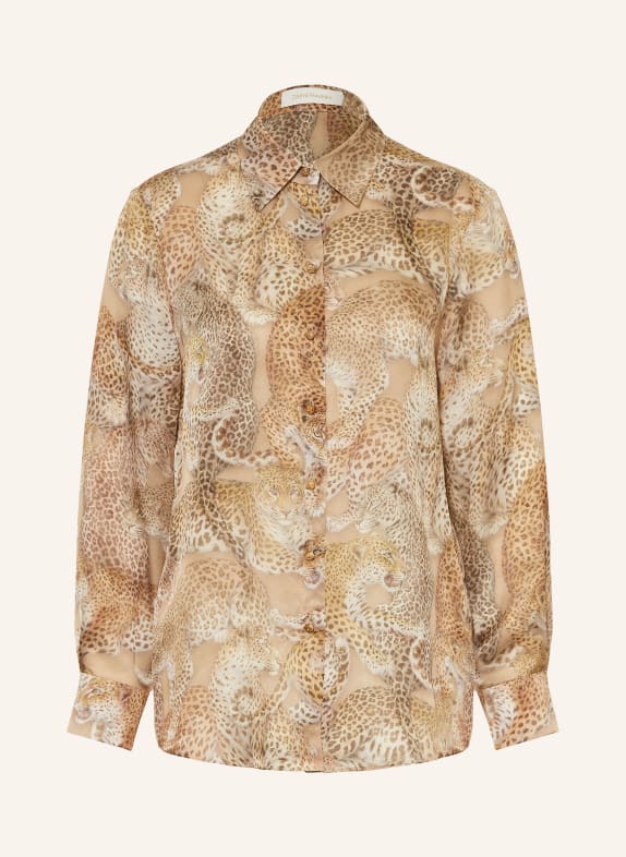 ZIMMERMANN Hemdbluse REBELLION aus Seide HELLBRAUN / BRAUN / HELLGRAU